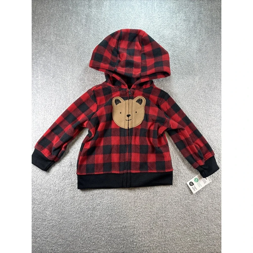 Carter's Fleece Bear Hoodie Jacket 3-6 Month‎ & Bodysuit - New Baby Infant